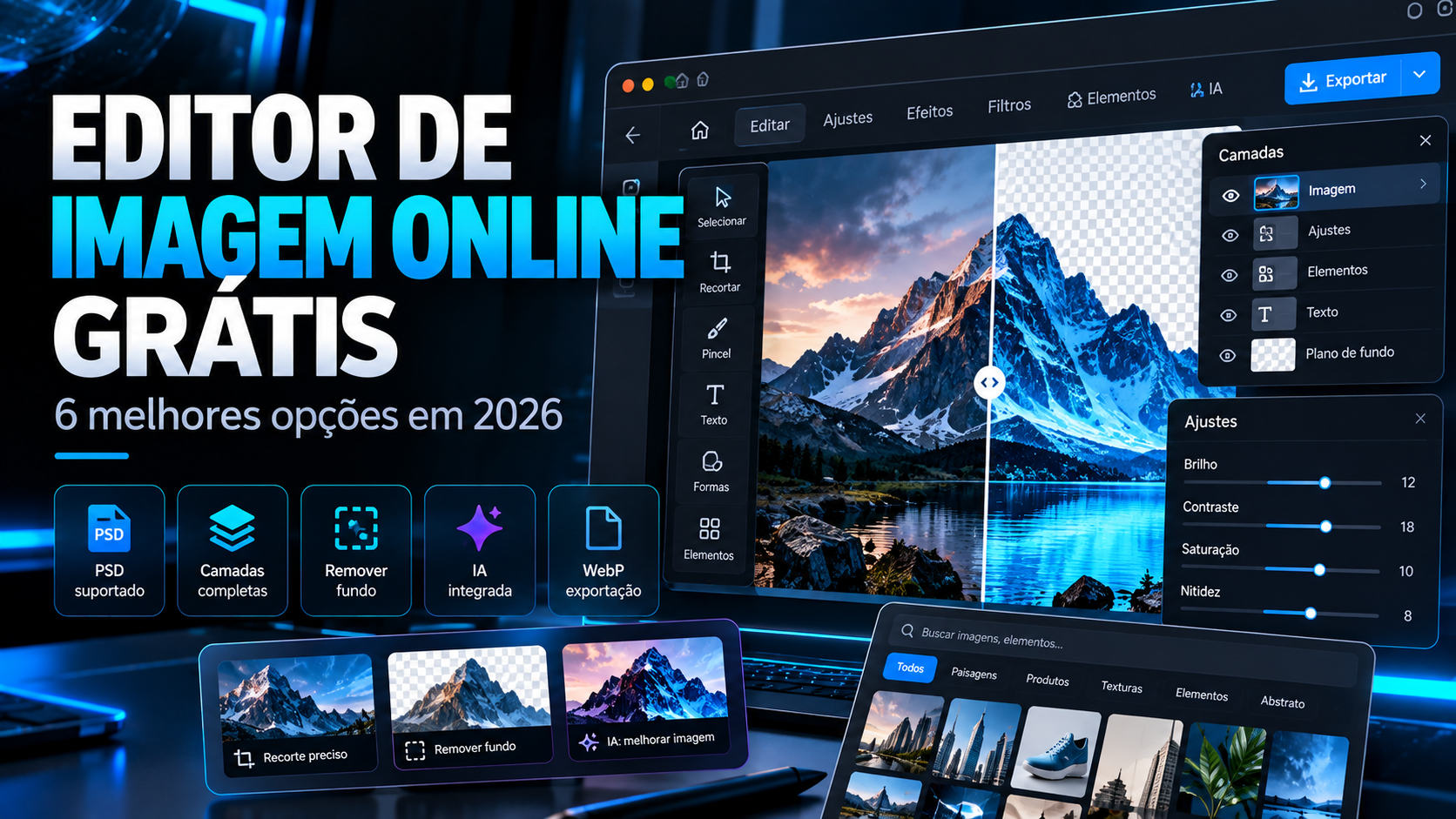 Leia mais sobre o artigo Editor de Imagem Online Grátis: 6 Melhores Opções em 2026
