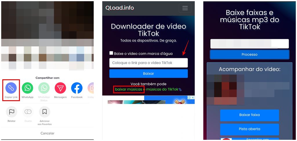 Baixar o áudio do TikTok com o QLoad