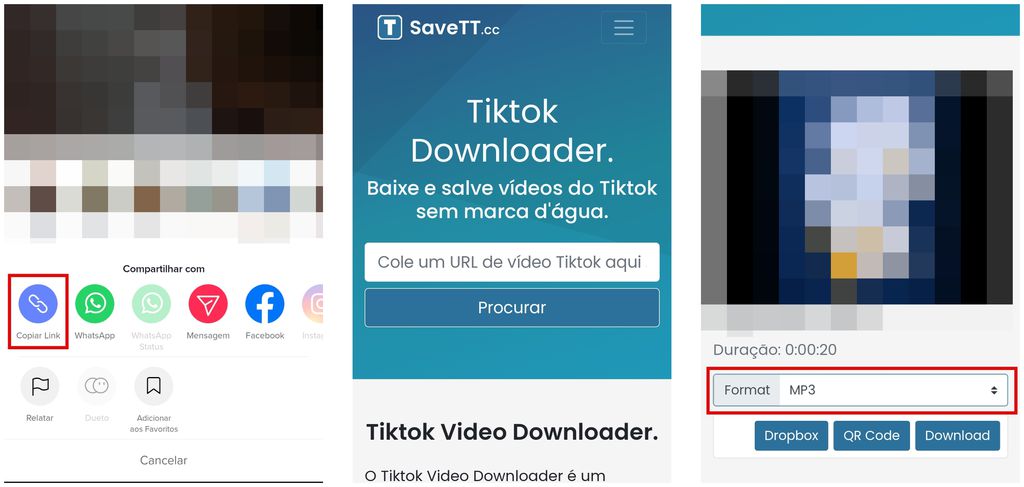 Como baixar áudio do TikTok