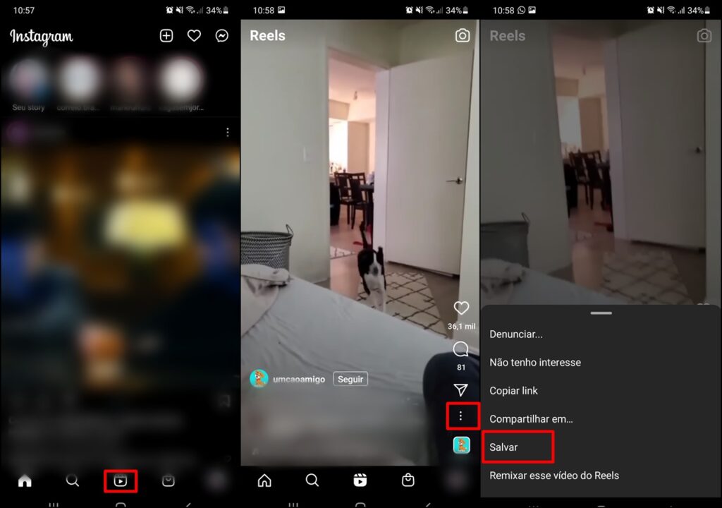 Como baixar Reels do Instagram