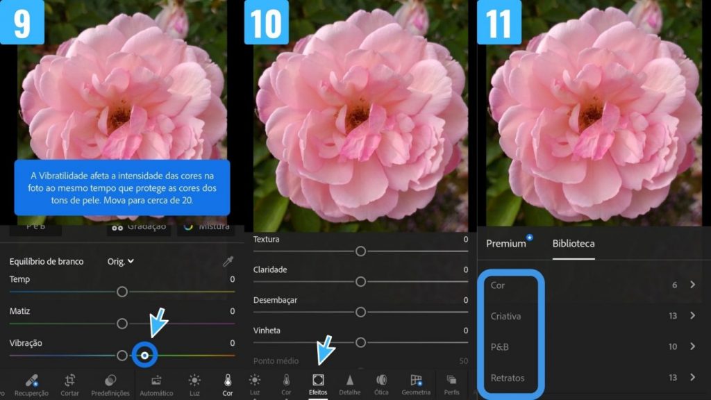 Como usar o editor de fotos profissional Lightroom no celular 3 Como usar o editor de fotos profissional Lightroom no celular 3