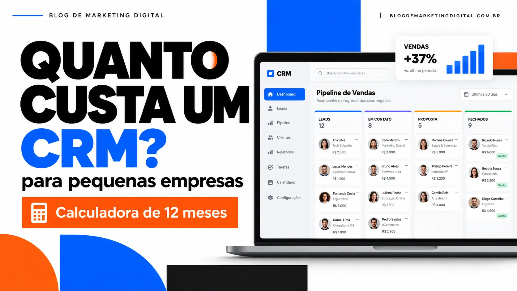 Leia mais sobre o artigo Quanto custa um CRM para pequenas empresas? Calculadora de 12 meses (2026)